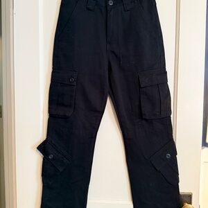 Black Cargo Jeans, 28x30